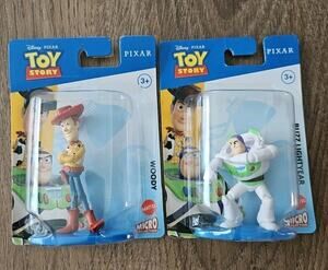 Disney Pixar Toy Story Micro Collection Figurines Buzz Lightyear & Woody
